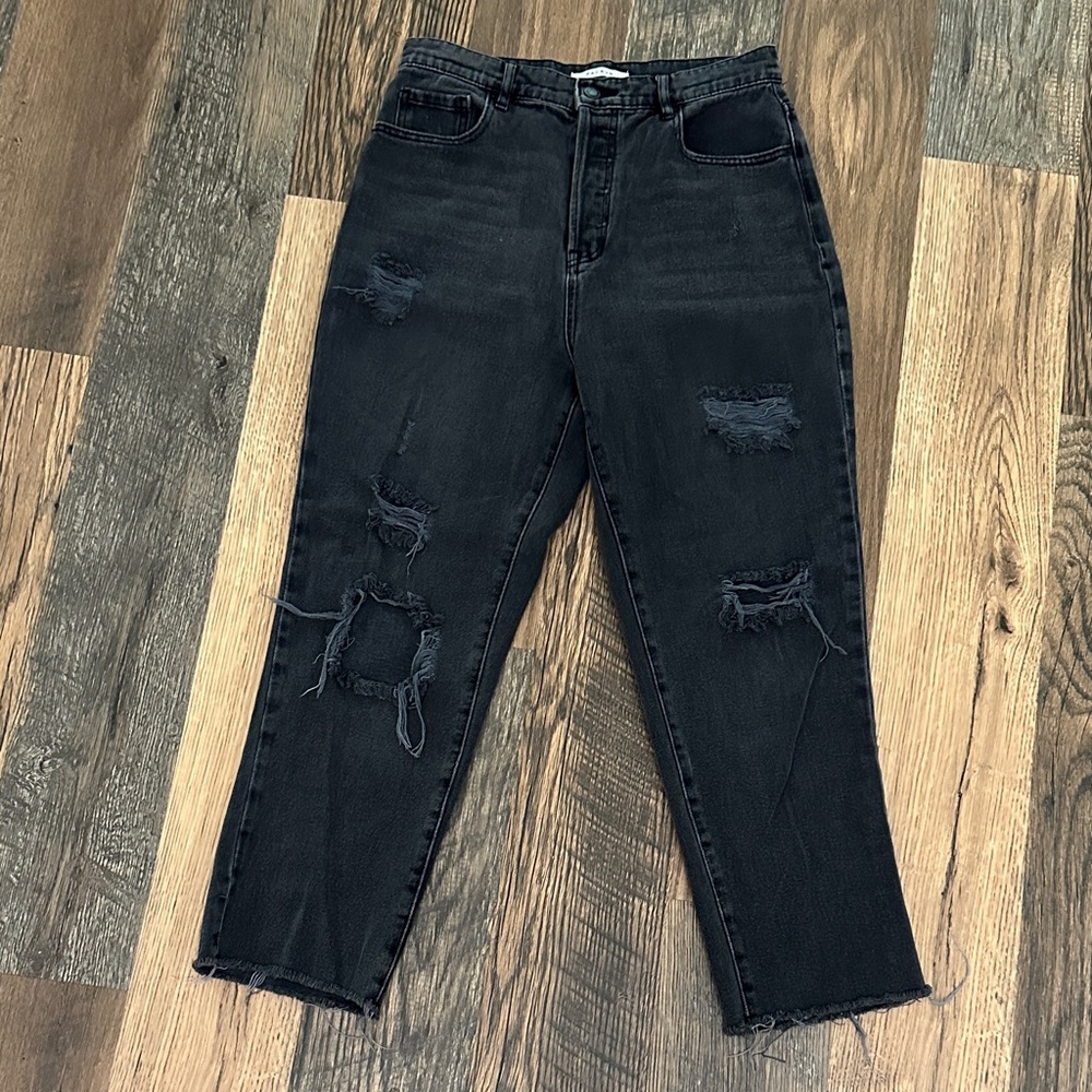 PacSun Black Distressed Ankle Jeans